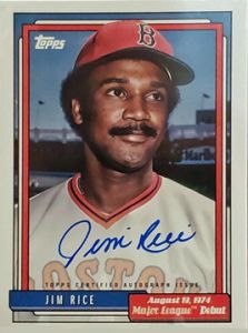 22 Topps Rice Autograph Card