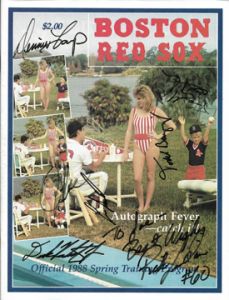 1988 Red Sox Signed Prog